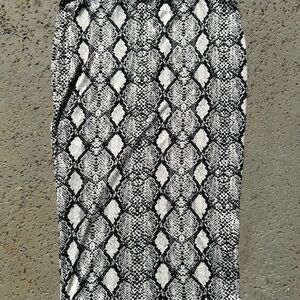 Windsor Black and White Midi Pencil Skirt